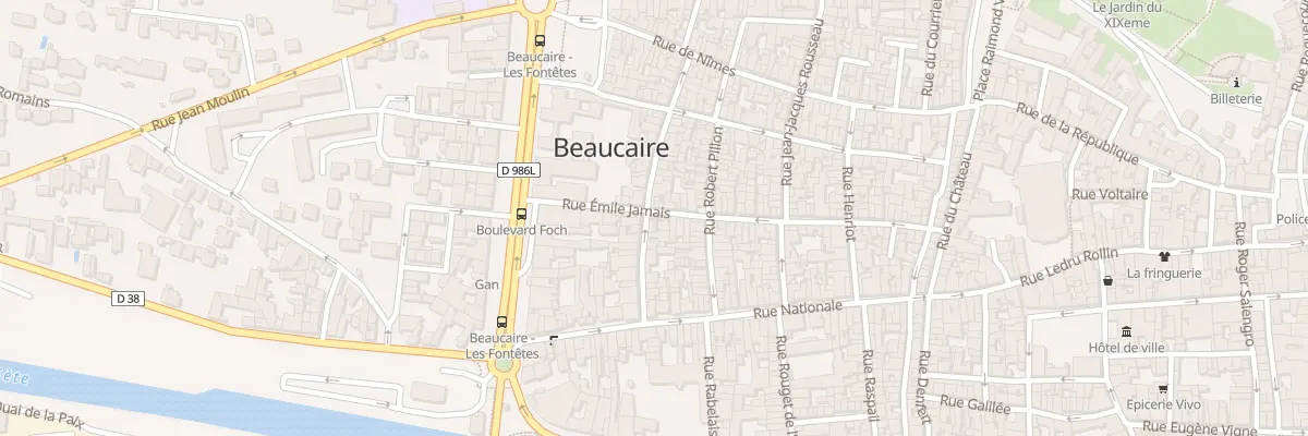Plan du 12 Rue Emile Jamais à Beaucaire