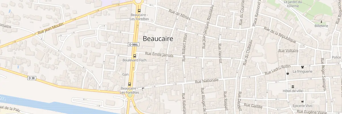 Plan du 14 Rue Emile Jamais à Beaucaire