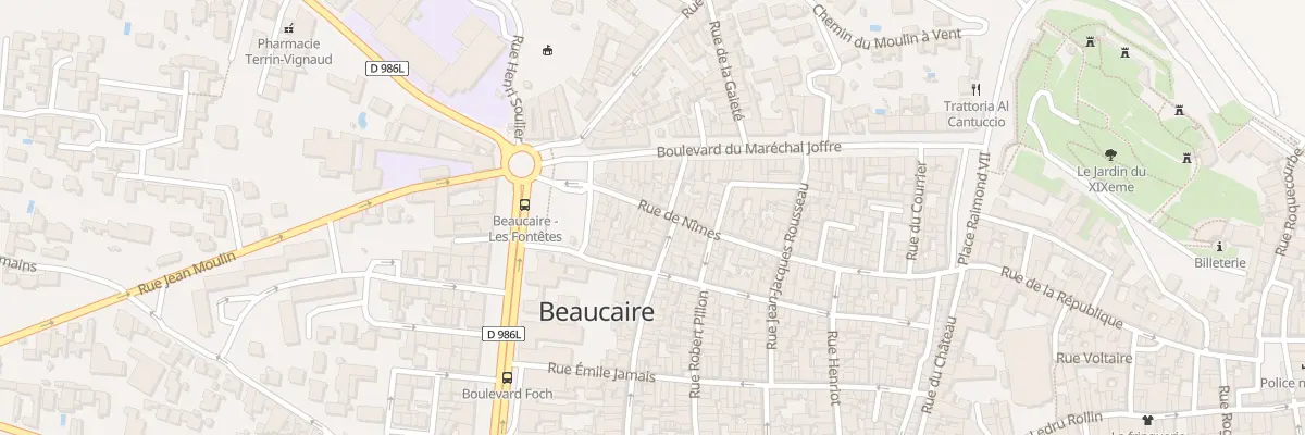Plan du 18 Rue de Nimes à Beaucaire
