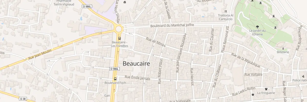 Plan du 42 Rue Marceau à Beaucaire
