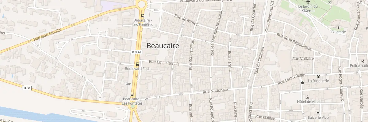 Plan du 11 Rue Emile Jamais à Beaucaire