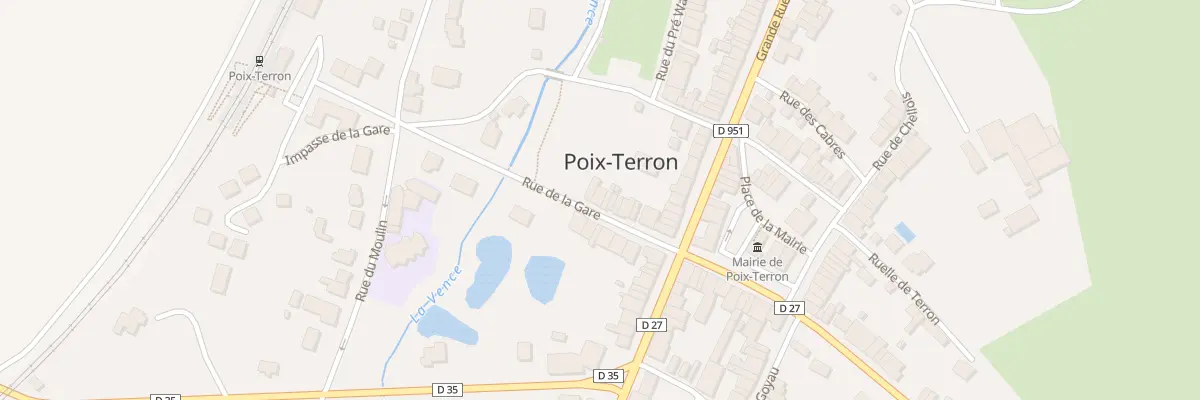 Plan du 12 Rue de la Gare à Poix-Terron