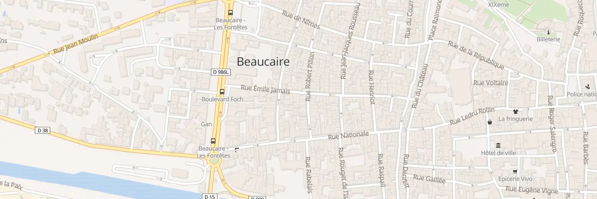 Plan du 22 Rue Emile Jamais à Beaucaire