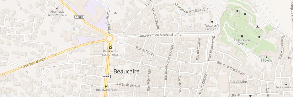 Plan du 23 Rue de Nimes à Beaucaire