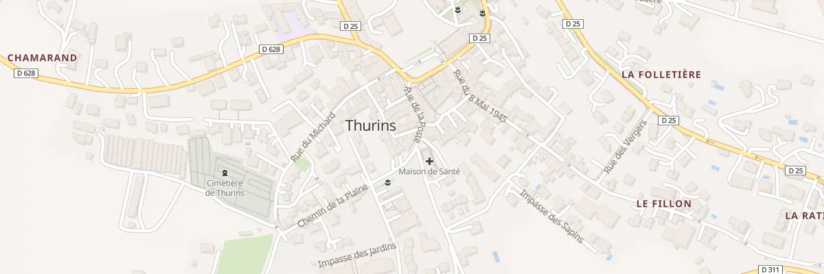 Plan du Bourg à Thurins