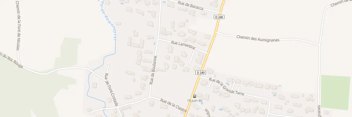 Plan du 8 Rue de Boulanne à Saint-Victor-la-Coste