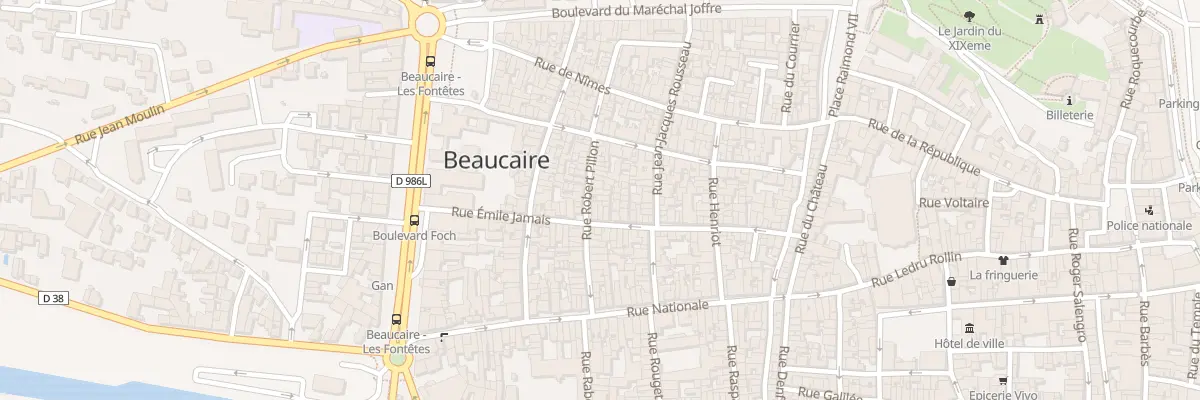 Plan du 20 Rue Robert Pillon à Beaucaire