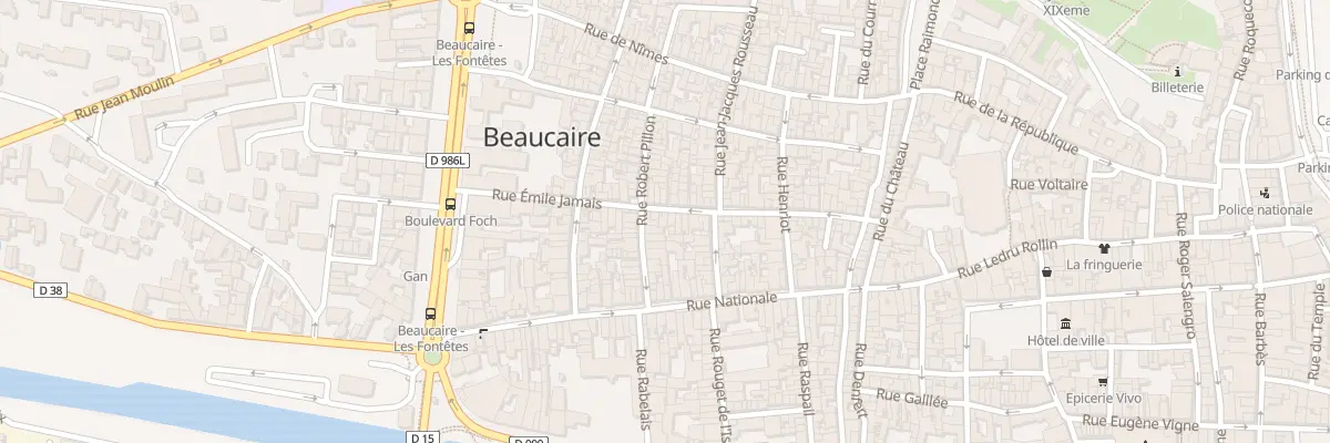 Plan du 34 Rue Emile Jamais à Beaucaire