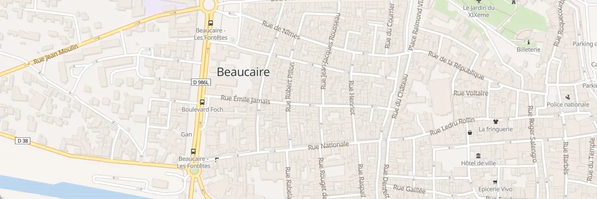 Plan du 21 Rue Emile Jamais à Beaucaire