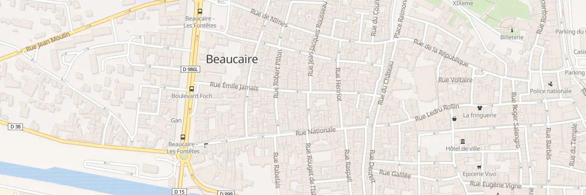 Plan du 38 Rue Emile Jamais à Beaucaire