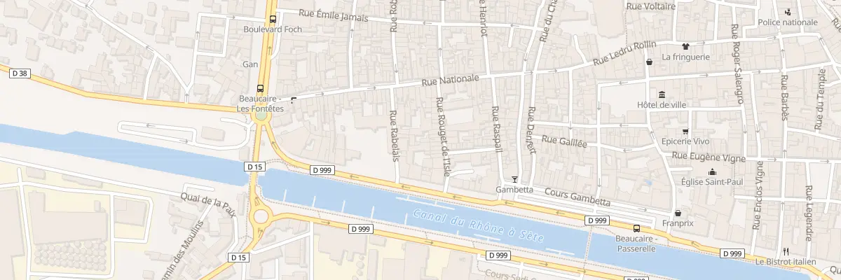 Plan du 9A Rue Rouget de l’Isle à Beaucaire