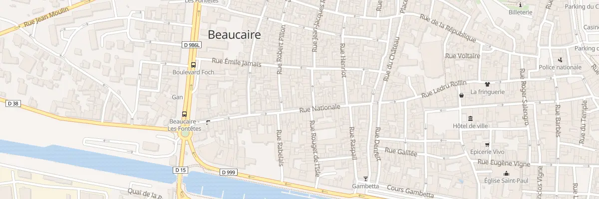 Plan du 45 Rue Nationale à Beaucaire