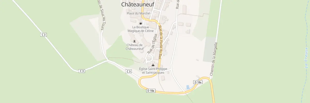 Plan du 3 Pas du Lavoir à Châteauneuf