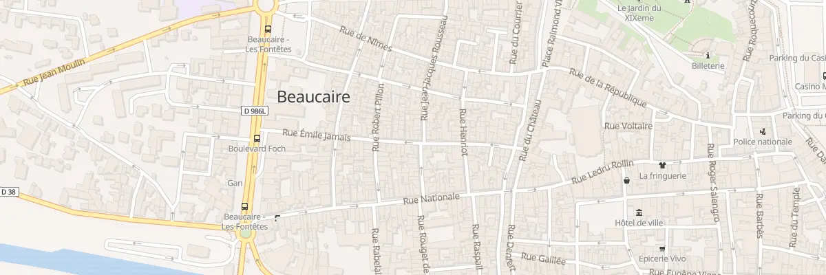 Plan du 29 Rue Emile Jamais à Beaucaire