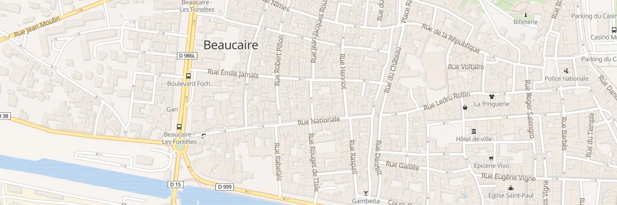 Plan du 7 Rue Jean-jacques Rousseau à Beaucaire
