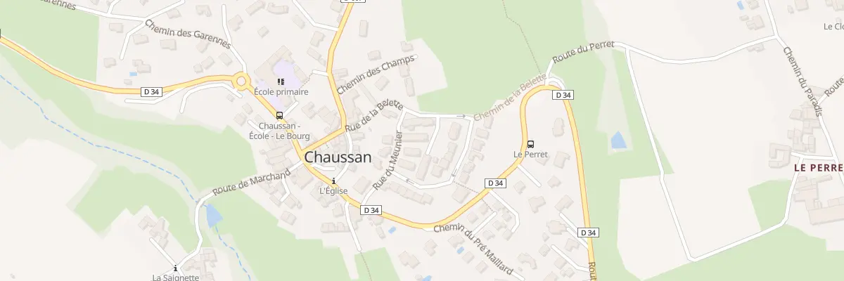 Plan du 94 Rue de la Belette à Chaussan