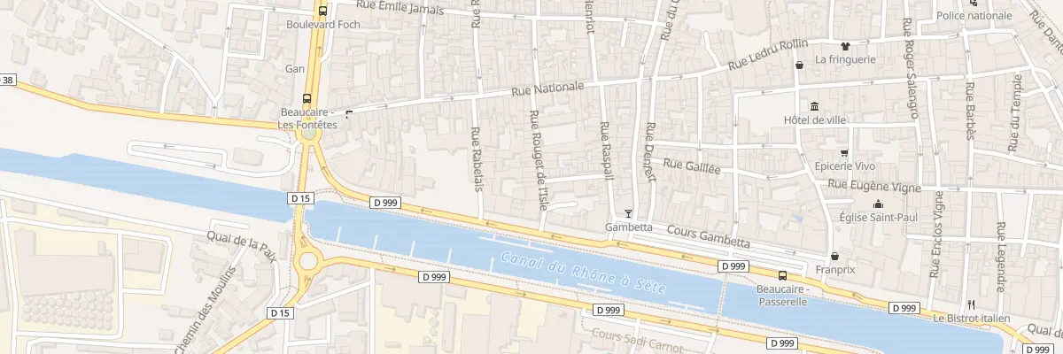 Plan du 3 Rue Rouget de l’Isle à Beaucaire