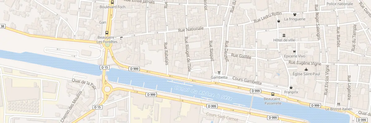 Plan du 1T Rue Rouget de l’Isle à Beaucaire