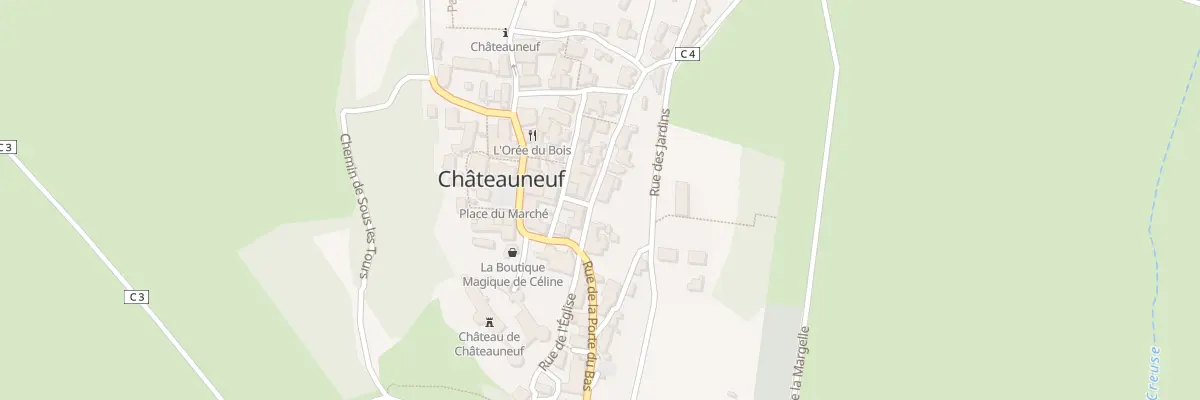 Plan du 6 Rue de la porte Huillier à Châteauneuf
