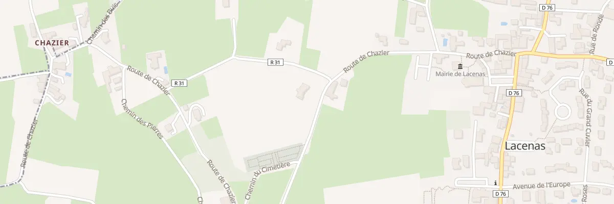 Plan du 400 Rte de Chazier à Lacenas