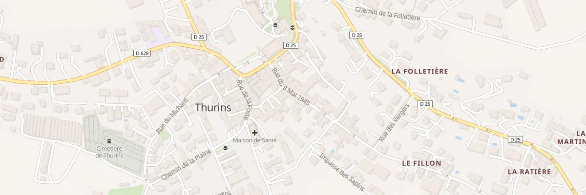 Plan du 11 Rue du Huit Mai 1945 à Thurins