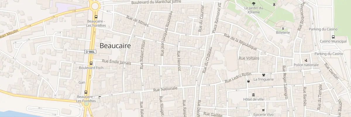 Plan du 9 Rue Henriot à Beaucaire