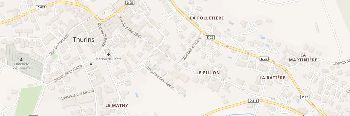 Plan du 42 Rue du Huit Mai 1945 à Thurins