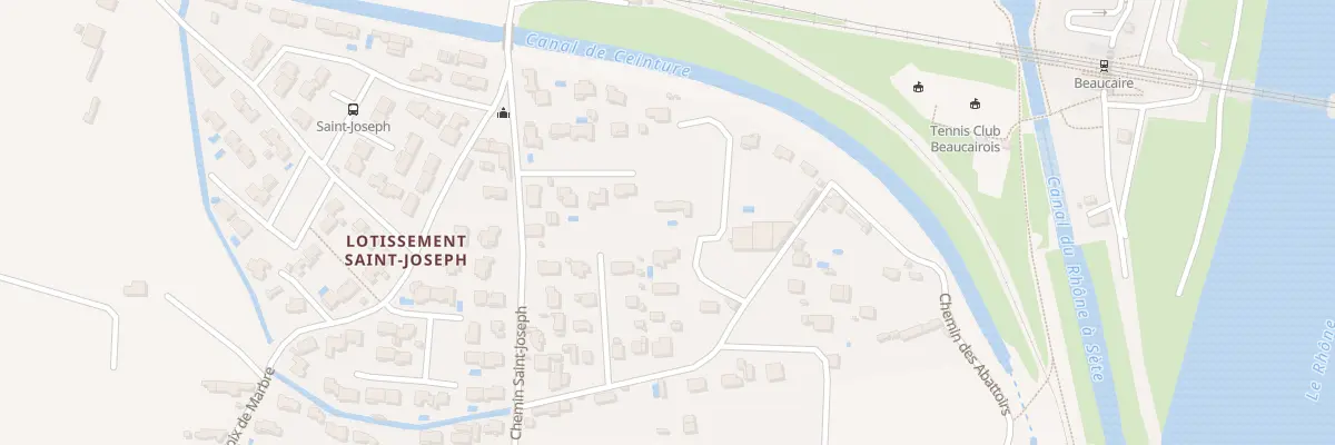 Plan du 189 Che des Abattoirs à Beaucaire
