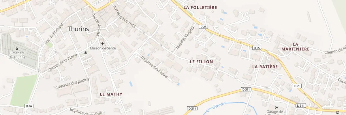 Plan du 43 Rue du Huit Mai 1945 à Thurins