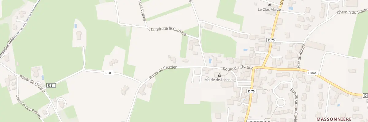 Plan du 172 Rte de Chazier à Lacenas
