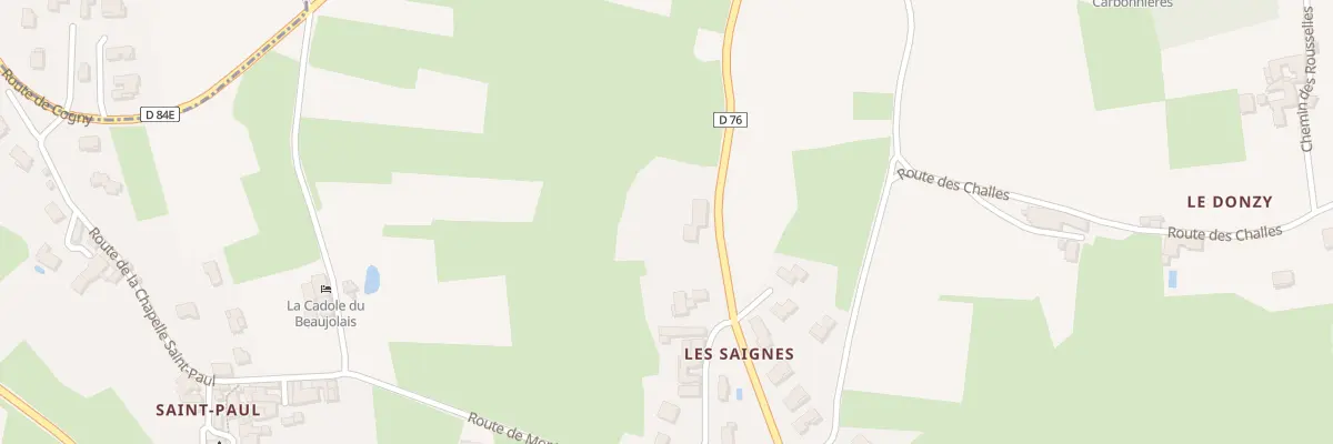Plan du 298 Rte des Saignes à Lacenas