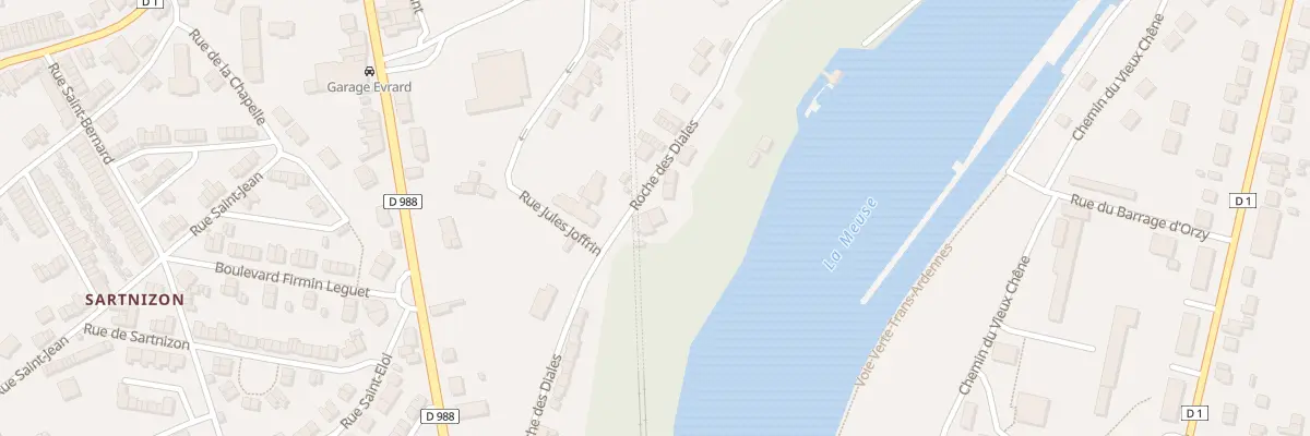 Plan du 264 Rue Roche des Diales à Revin
