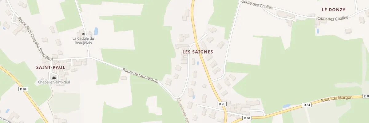 Plan du 54 Rte de Montessuis à Lacenas