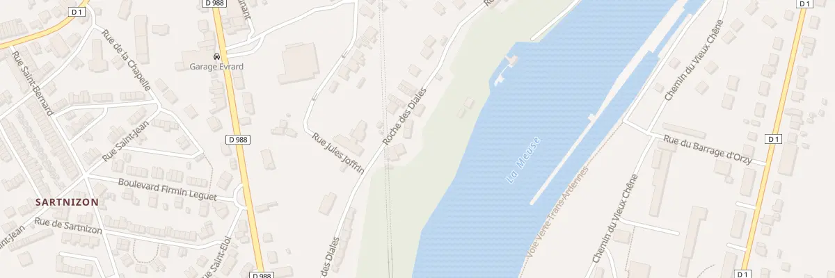 Plan du 284 Rue Roche des Diales à Revin