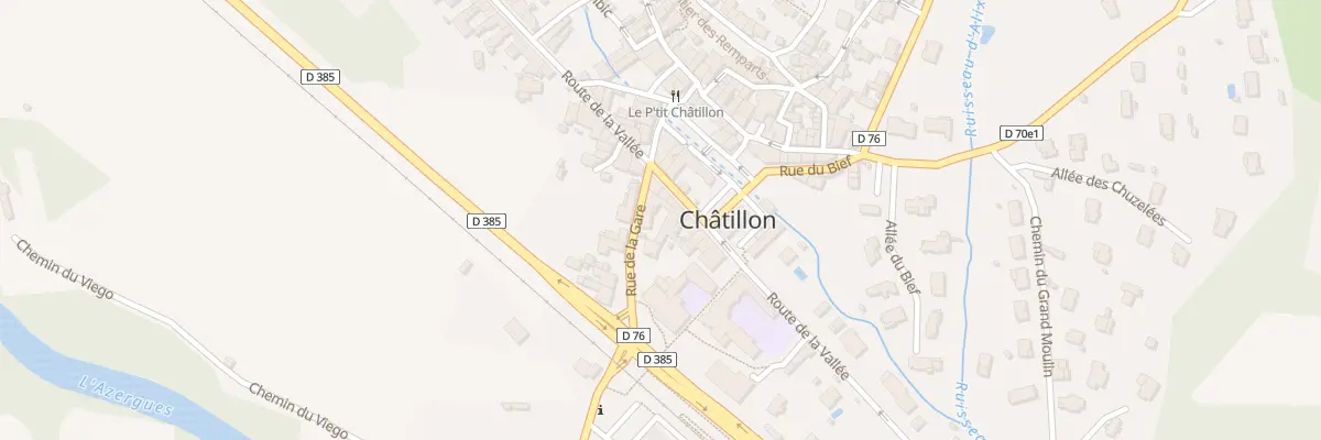 Plan du 100 Rue de la Gare à Châtillon