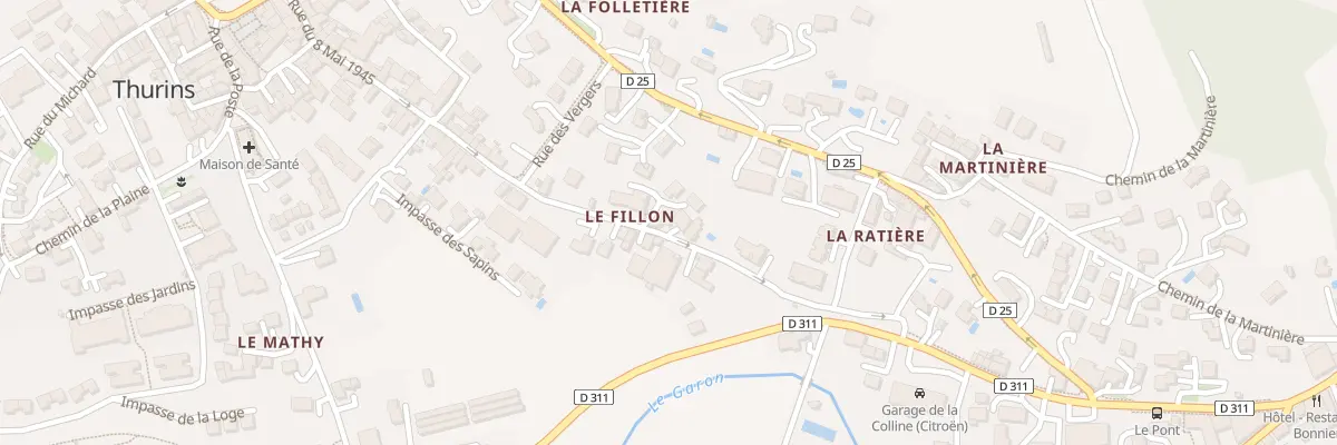 Plan du 50 Rue du Huit Mai 1945 à Thurins