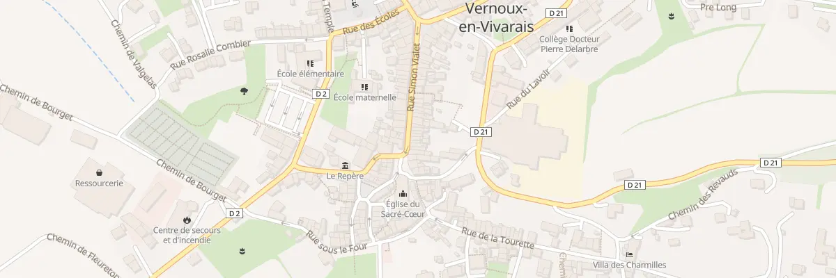 Plan du 8 Rue Simon Vialet à Vernoux-en-Vivarais