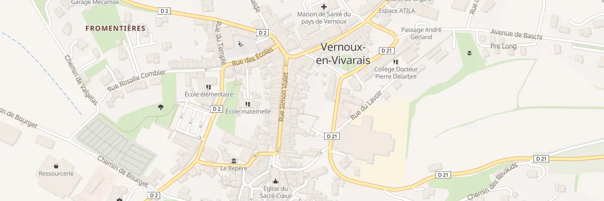Plan du 34 Rue Simon Vialet à Vernoux-en-Vivarais