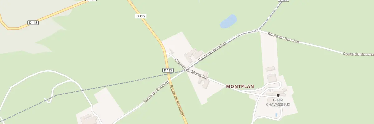 Plan du 69 Rte du Marjon à Rontalon