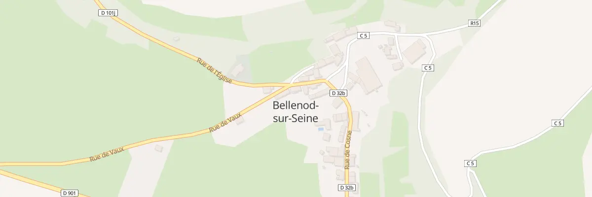 Plan du 9000 Rue de l’Eglise D 101c D 32b à Bellenod-sur-Seine