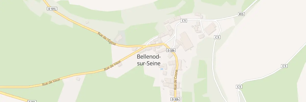 Plan du 9015 Rue de l’Eglise D 101c D 32b à Bellenod-sur-Seine