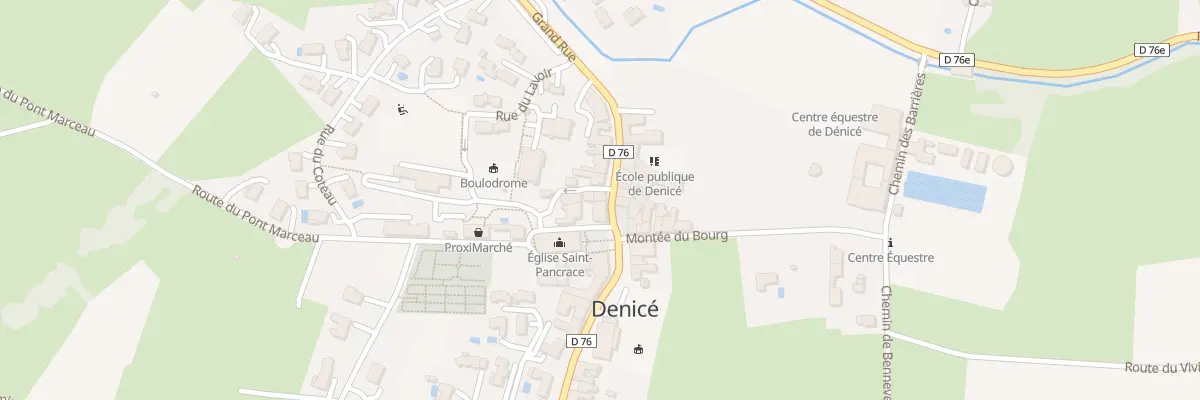 Plan du Bourg à Denicé