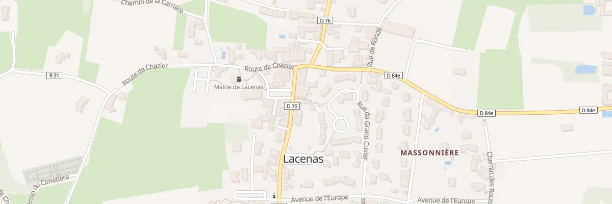 Plan du 18 Pas de la Goulette à Lacenas