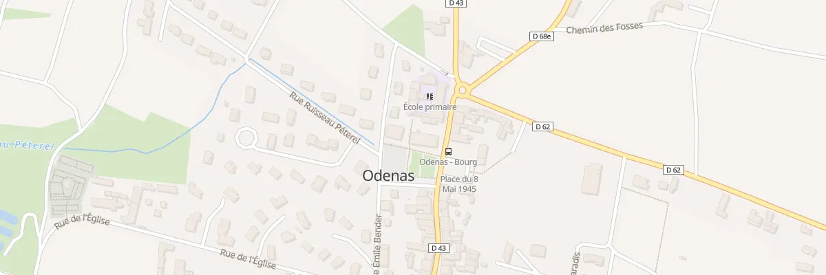 Plan du 66 Pl du Monument à Odenas