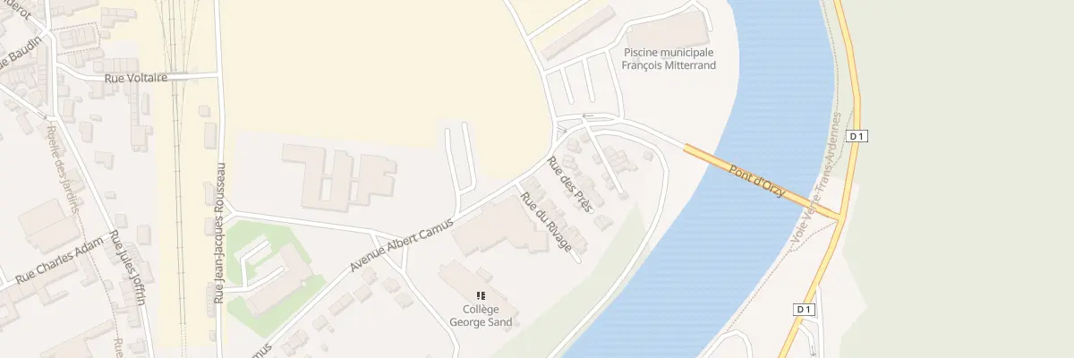 Plan du 1 Rue du Rivage à Revin