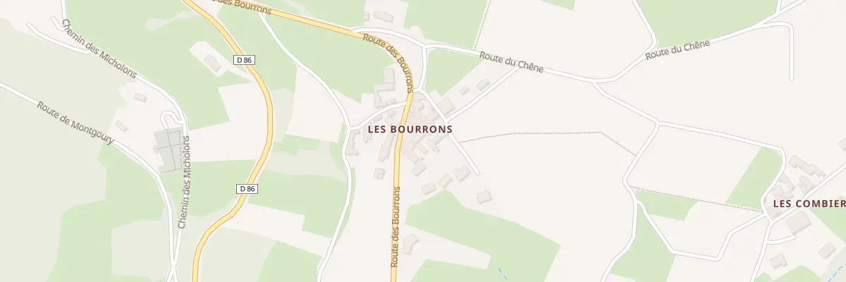Plan du 5126 Bourrons à Vauxrenard