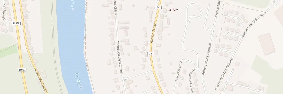 Plan du 828 Av d’Orzy à Revin