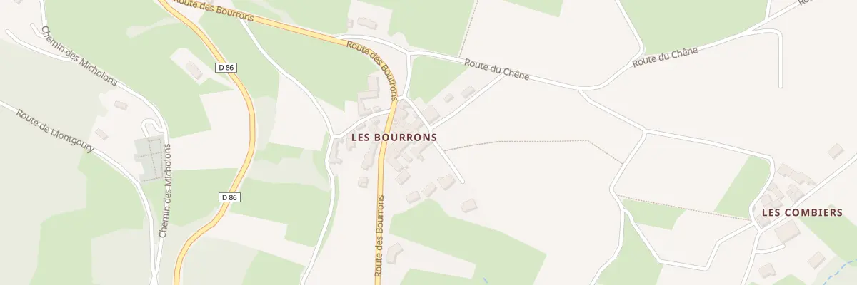 Plan du 5127 Bourrons à Vauxrenard