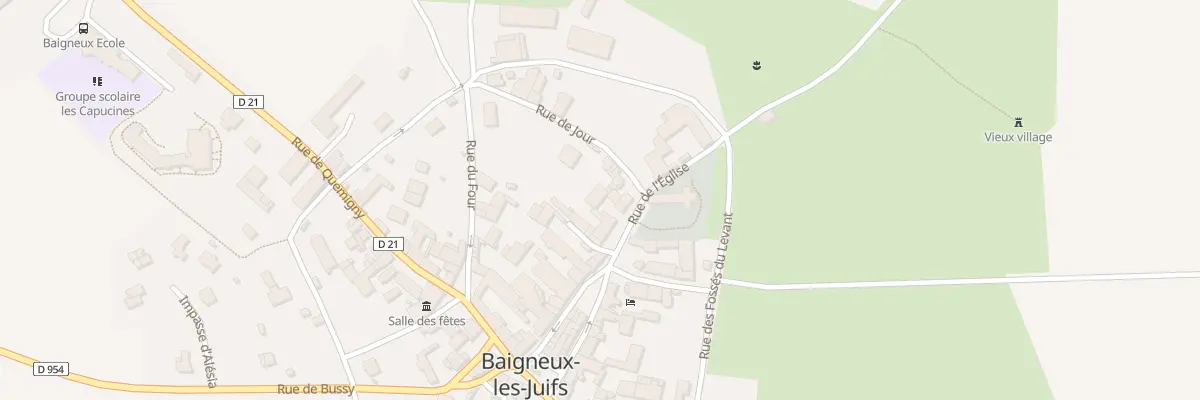 Plan du 25 Rue de l’Eglise à Baigneux-les-Juifs