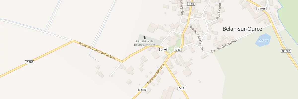 Plan du 5 Rte de Chaumont-le-bois à Belan-sur-Ource
